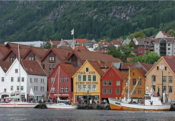 This old part of Bergen is still maintained in colourful style, Bergen, Norway