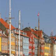 Colour and activity abound in this old seafaring part of Copenhagen, Denmark